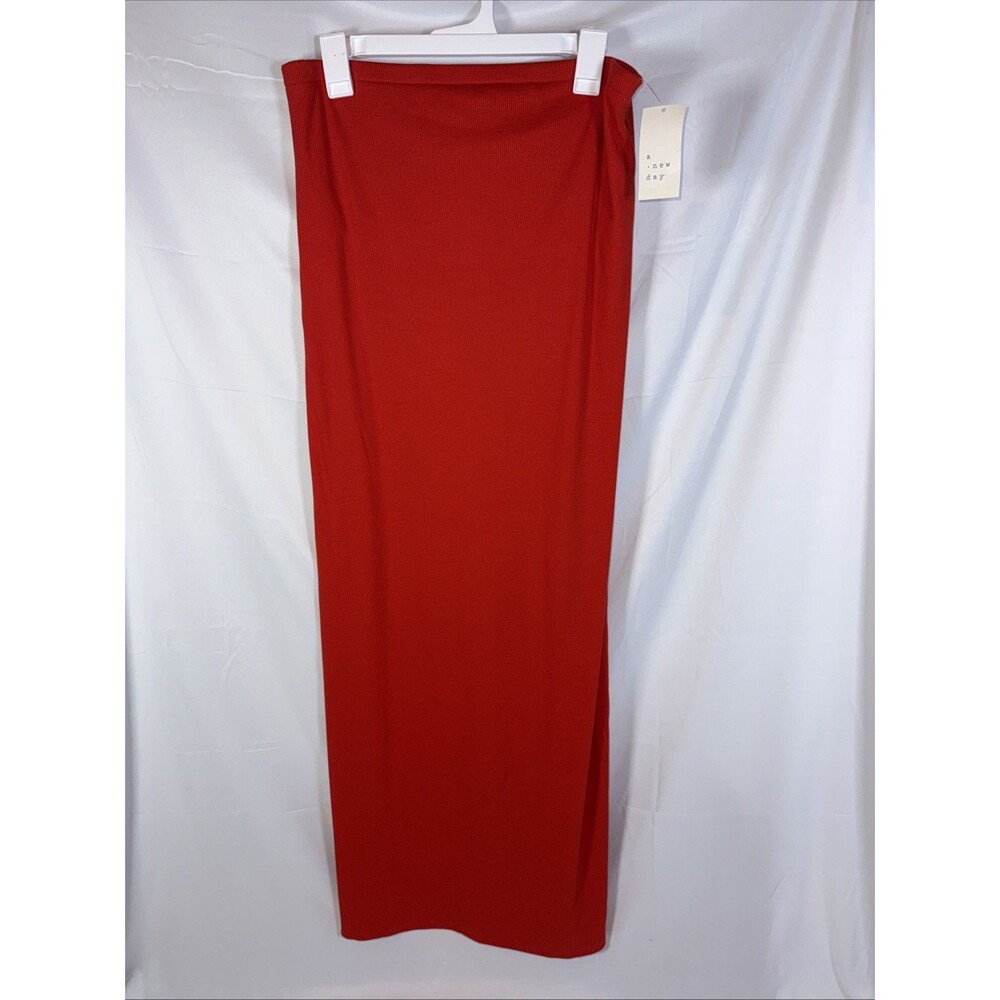 A New Day Size Large Women’s Maxi Skirt  Color Bright Red